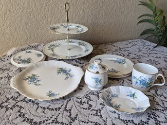 Vintage Royal Albert 'Forget Me Not' Fine Bone China Tea Set