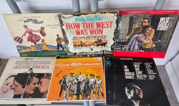 (6) Vintage Musical Soundtrack Vinyl Records 1950s & 1960s