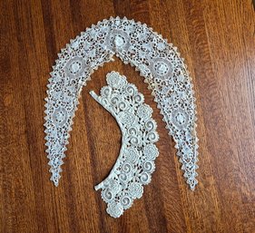 Antique Honiton Bobbin Lace & Irish Lace Detachable Collars - Delicate