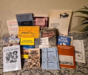 Collection Of Vintage Books & Historical Documents Focused On Colorado History, Geography, &  Local Lore