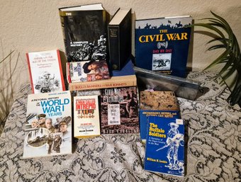 Military History Books About Major American Conflicts, Civil War & World Wars, Western Frontier Life