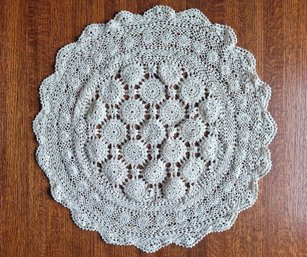 Handmade Round Lace Crochet Doily Or Centerpiece 26' Diameter