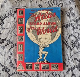 Vintage 'The Atlas Stamp Album Of The World', Published By The Grossman Stamp Company 1959 ~ Partially Full