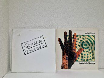 Vintage Vinyl Records 1986 'Genesis - Invisible Touch' & 1982 'Genesis - Three Sides Live'