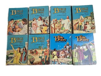 Vintage 'The Bible Story' Hardcover Book Lot - 8 Volumes By Arthur S. Maxwell