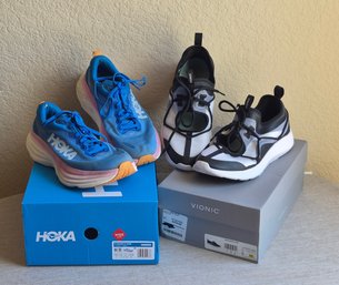 Lot Of 2 Women's Size 9 Sneakers: HOKA Bondi 8 Wide & Vionic Zinah Orthotic Slip-On Mesh Shoes