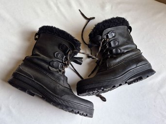 Vintage Sorel Kaufman Canada Women's Size 10 Black Waterproof Winter Snow Boots