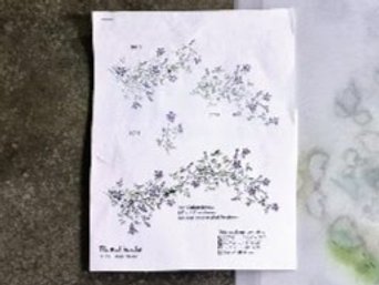 The Stencil House 'Columbine' Large Multi-Layer Floral Branch Wall Stencil Kit