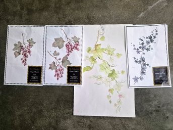 Lot Of 3 Vintage Royal Design Studio Grape Cluster, Corner & Ivy Vine Wall Stencil Kits