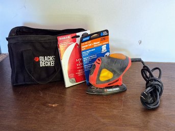 Black & Decker Mouse Corded Detail Palm Sander Kit With Soft Case & Sandpaper