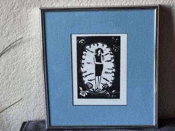 M. Shea Signed Original Linocut / Woodblock Print - 'A.P.' Artist Proof Framed Art