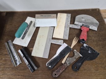 Drywall & Painter Prep Lot: Taping Knives, Spreader Trowel, 5-in-1 Tool & Edgers