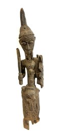 Vintage Wood Warrior Statue