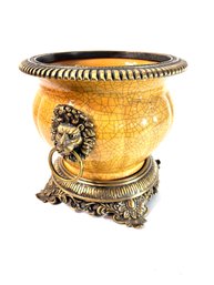 Vintage Art Noveau Jardinere With Lion Heads