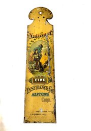 Vintage Metal National Fire Insurance Co. Wall Plaque