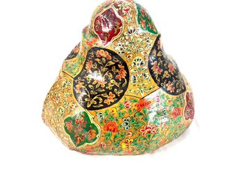 Vintage Hand Painted Camel Skin Leather Lamp Shade