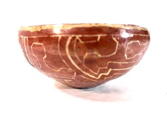 Antique Handmade Shipibo Tribe Pottery Bowl