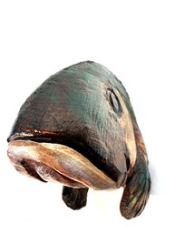 Vintage Large Primitive Artist Carved Fish
