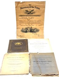 Vintage Navy Discharge Papers And Merchant Vessels Papers