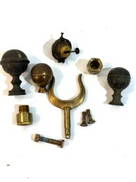 Vintage Brass Oar Lock And Items