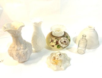 Vintage White Glass Items