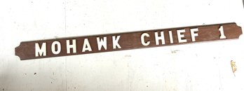 Vintage Wooden Fire Engine Name Plaque