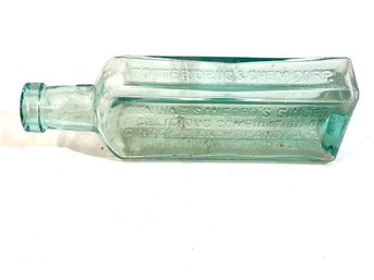 Vintage Green Glass Bottle