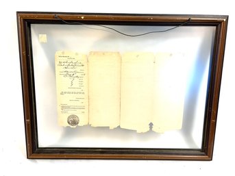 Vintage Custom House Receipt 1878