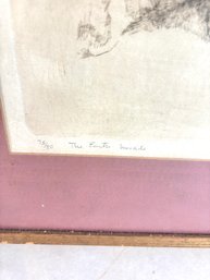 Herbert Fink Etching Signed