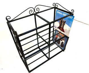 Vintage Metal Record Storage Rack