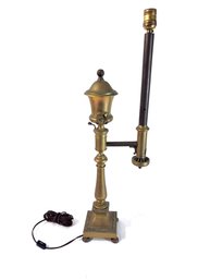 Vintage Bright & Co Late Argand Style Bronze Brass Lamp