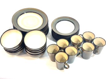 Home Trends Rave Stripe Brown Dinner Ware