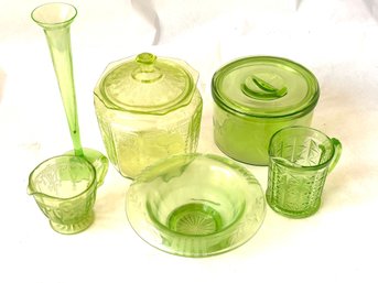 Vintage  Green Glass