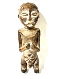 Vintage Carved Wood Man Statue