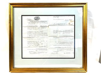 Vintage Framed Ships Vessel Registry