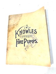 Vintage Book - Knowles Fire Pumps