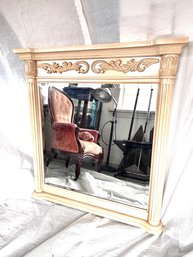 Large Antiqued Wood Mirror