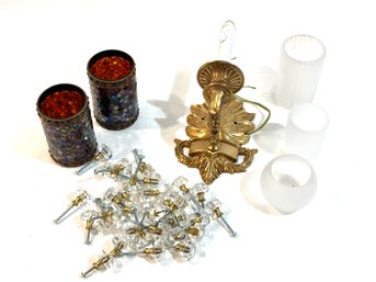 Vintage Wall Sconce And Glass Shades