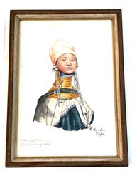 Vintage Framed Print - Padaung Woman
