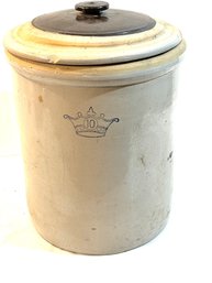 Vintage Crock With Lid