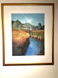 Vintage Framed Painting - Marsh