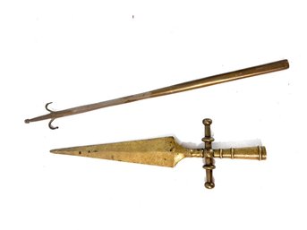 Vintage Brass Spontoon