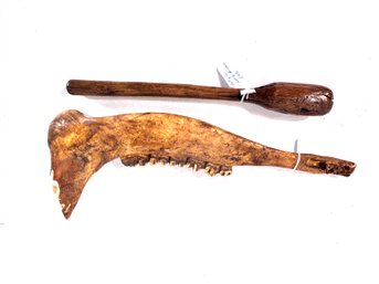 Native American Large Bison War Club, Native American Club