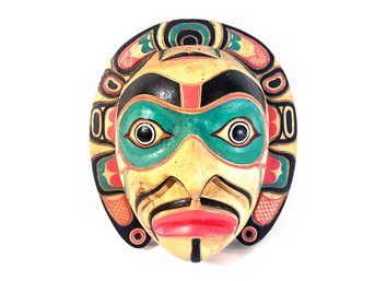 Vintage Wood Carved Mask