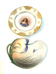 Vintage Limoges France Plate And Franz Plate