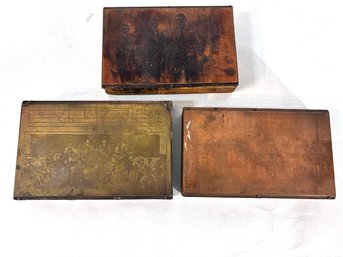 Original Antique Copper Printing Plates