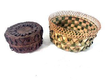 Vintage Woven Boxes