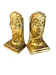 Vintage Owl Iron Bookends