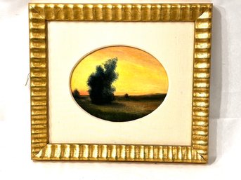 Vintage Framed Picture - Tree Landscape
