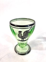 Vintage Glowing Uranium Glass With Roster